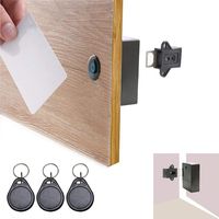 ETEKJOY RFID Electronic Cabinet Lock Hidden DIY for Wooden Drawer Cabinet (Black)