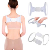 Sports Back Posture Corrector Adjustable Spinal Shoulder Support Brace Belt Health Care Spinal for Teenager, Women and Men (White)