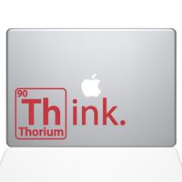 The Decal Guru Think Thorium MacBook Decal Vinyl Sticker - 15" MacBook Pro (2015 & Older) - Red (1254-MAC-15P-DR)