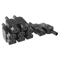 uxcell 10Pcs AC 250V 10A Female 3 Terminals IEC320 C13 Power Adapter Connector