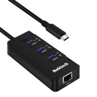 Nekteck USB A 3.0 Hub Type C Ethernet Adapter USB C to USB A Hub Compatible with Laptop MacBook Pro,Pixel 2/XL Pixelbook Galaxy 8 Note 8 [Thunderbolt 3 Compatible]