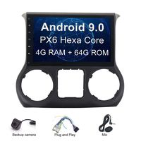 SYGAV Android 9.0 Stereo for 2015-2016 Jeep Wrangler JK Radio with CarPlay Android Auto 10.2 Inch Touch Screen GPS Navigation Head Unit