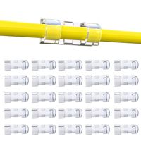 NICEKEY Cable Clips Self-Adhesive 20PCS Wire Holder Organize Management Cords for Car,Office and Home（Transparent）
