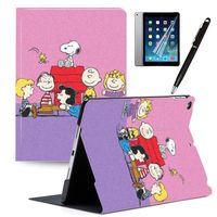 LJX iPad 7th Generation 10.2" 2019 Case Snoopy Cute Cartoon Cover PU Leather Stand Protection Smart Auto Sleep/Wake Shell Compatible for Apple iPad 10.2 inch 2019#K
