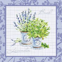 Paper Luncheon Napkins 2 X 20pcs 13"x13" Basil & Lavender