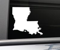 Nashville Decals Louisiana Vinyl Decal Laptop Car Truck Bumper Window Sticker, 5.5" x 5", White