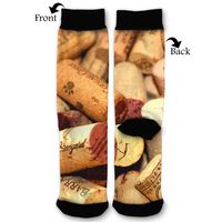 EKUIOP Socks Wine Corks Funny Fashion Novelty Advanced Moisture Wicking Sock for Man Women