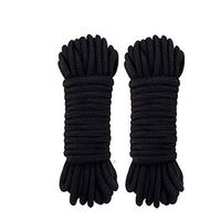 WYSUMMER Black Soft Rope Cord, 2Pcs 10 M/33 Feet 8 MM All Purpose Cotton Rope Craft Rope Thick Cotton Twisted Cord (Black)