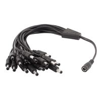 uxcell 1 DC Female to 16 DC Male 5.5 x 2.1mm Power Extension Wire for CCTV Camera