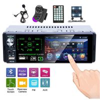 Hikity Car Stereo Audio 1 Din 4.1 Inch HD Touch Screen Radio Bluetooth FM AM Radio Support USB/SD/AUX Input+ Backup Camera/Steering Wheel Control/Microphone