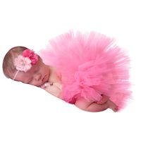 Newborn Girl Photography Outfits - Infant Photography Props/Baby Girl Photo Props - Cute Newborn Tutu Skirt and Headband Set Red