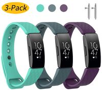 Watbro Compatible with Fitbit Inspire HR Bands/Fitbit Inspire Band, Adjustable Soft Silicone Waterproof Inspire Straps for Women Men Sports Replacement Wristband for Inspire/Inspire HR Fitness Tracker