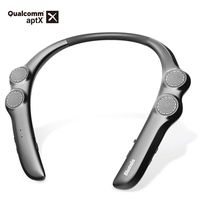 Bluenin Neckband Bluetooth Speakers, Wireless Wearable Speaker with Bluetooth 5.0 aptX Ture 3D Stereo Sound, Portable Personal Speakers CVC 8.0 Noise Cancelling Built-in Mic (Titanium Gray)