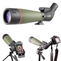 Gosky 2019 Updated Newest Spotting Scope with Tripod, Carrying Bag - BAK4 Angled Scope for Target Shooting Hunting Bird Watching Wildlife Scenery (20-60x80 Scope+Phone Mount+SLR Mount for Nikon)