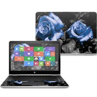 Mightyskins Skin Compatible with Hp Pavilion X360 15" (2017) - Blue Roses | Protective, Durable, and Unique Vinyl Decal Wrap Cover | Easy to Apply, Remove, and Change Styles | Made in The USA
