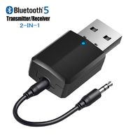 iSbeller USB Bluetooth Transmitter Receiver 2 in 1, Bluetooth Adapter Dongle for TV PC Headphones Home Stereo Car, Wireless Audio Adapter with 3.5mm AUX