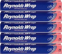 Reynolds Wrap Standard Aluminum Foil, 75 Square Feet - 5 Pack