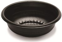 D and W Fine Pack Black Polystyrene Hot/Cold Bowl, 8 Ounce - 500 per case.