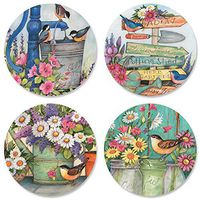 Garden Signs Envelopes Seals - Set of 144 Seals (4 Designs)