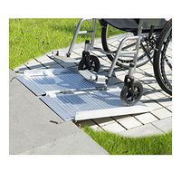 2' Aluminum Fold Portable Wheelchair Ramp Mobility Handicap Suitcase Threshold