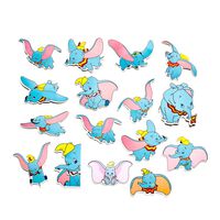 Cute Cartoon Dumbo Elephant Stickers for Water Bottles Kids Laptop Scrapbook Phone Notebook Hydroflasks Cars Graffiti Decoration 17pcs