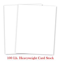 White Heavyweight - Extra Thick Card Stock Paper | Great For School And Holiday Craft Projects, Business cards, Stationary printing | 8.5 x 11 Inches | 100lb Cover (270gsm) | Bulk Pack of 100 Sheets
