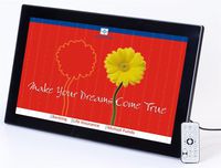 Displays2go DPFBK215A1 21.5-Inch Widescreen Digital Photo Frame for Tabletop or Wall Mount Use, Thin Profile Due to LED Backlighting