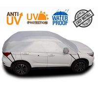 Safe View Half Car Cover Top Waterproof All Weather/Windproof/Dustproof/Windshield Cover Snow Ice Winter Summer for Sedan SUV (SUV YM(171"-183")