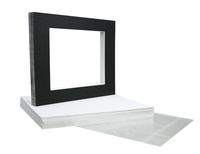 Golden State Art, 20 11x14 Black Mats Matting for 8.5x11 + Backing + Bags