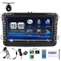 Free Rearview Camera+Canbus+8" 2 Din Touch Screen Car DVD Player for VW Volkswagen Jetta Golf 5 6 Skoda Passat Caddy T5 Seat,Bluetooth,GPS,RDS,Radio