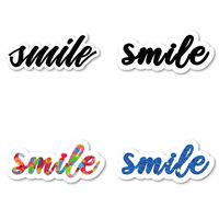 Smile Sticker Pack Motivational Quotes Stickers - 4 Pack - Laptop Stickers - for Laptop, Phone, Tablet Vinyl Decal Sticker (4 Pack) S211230