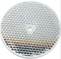 3.4" Round German Reflector | Silver Mirror | Flat | Plastic | for USE with POLORIZED Super Retro-Reflective |PHOTOELECTRIC SENSORS | Photo Beam Sensor | Very HIGH LUMINANCE Factor 6000 X