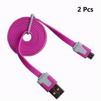 YCDC USB Cable 3.2ft Rosy, USB 2.0 to Micro USB Cable, Quick Charge and Data Sync for Smartphones Samsung HTC 2Pcs