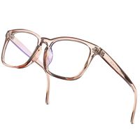 DeBuff Blue Light Blocking Glasses Women Men Clear Lens Square Frame Computer Eyeglasses （Transparent Brown）