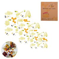 Reusable Beeswax Food Wrap, Washable Non-Toxic Eco-Friendly Fruit Vegetables Bread Storage Keep Food Fresh