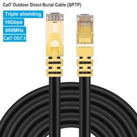 Cat 7 Internet Cable, Outdoor Ethernet Cable,RJ45 Network Cable 200ft, LDKCOK 26AWG Heavy-Duty Cat7 Networking Cord Patch Cable RJ45 Transmission Speed 10Gbps,Transmission Bandwidth 600Mhz LAN Wire