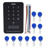 Sonew RFID Touch Metal Access Control Password Access Keypad Machine Controller with 10pcs ID Keyfobs