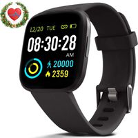 FITVII Smart Watch, Fitness Tracker with IP68 Waterproof Touch Screen Watches, Blood Pressure Heart Rate Monitor with Running Pedometer Step Counter Sleep Tracker for Women Men with iPhone & Android