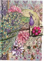 Punch Studio Jeweled Brooch Embellished Hardcover Journal ~ Nouveau Peacock 95058