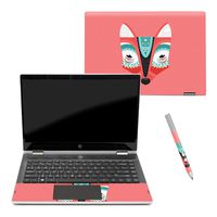 MightySkins Skin Compatible with HP Pavilion x360 14" (2018) - Aztec Fox | Protective, Durable, and Unique Vinyl Decal wrap Cover | Easy to Apply, Remove, and Change Styles | Made in The USA