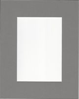 Pack of 5 8x10 Ocean Grey Picture Mats with White Core, for 4x6 Pictures