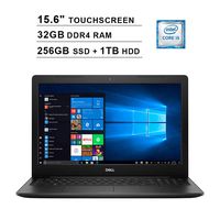 2019 Newest Dell Inspiron 15 3593 15.6 Inch Touchscreen FHD Laptop (10th Gen Inter 4-Core i5-1035G1 up to 3.6GHz, 32GB DDR4 RAM, 256GB SSD (Boot) + 1TB HDD, Intel UHD Graphics 620, Windows 10, Black)