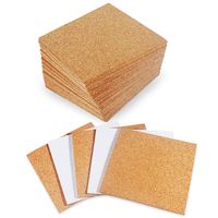 30 Pack Self-Adhesive Cork Squares 4" x 4" Cork Tiles Cok Bcking Sheets Cork Coasters Square for DIY Crafts