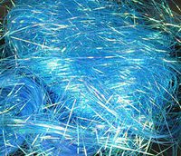 Metallic Iridescent Shred (6 Packs) Bulk Buy!!! 0.25MM (.75 OZ Each) Tinsel Angel Hair Gift Box/Basket Filler (4.50 OZ Total) (Iridescent Turquoise)