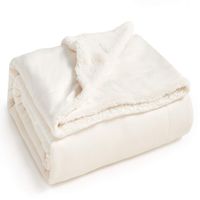 Bedsure Sherpa Fleece Blanket Twin Size Off White Plush Blanket Fuzzy Soft Blanket Microfiber