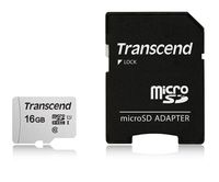 Transcend TS16GUSD300S-AE 16GB UHS-I U1 MicroSD Memory Card with Adapter