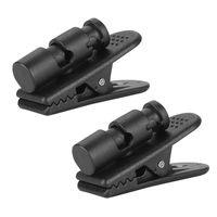 Tosuny 2PCS Large Cable Clip Clamp Hooks for Earpiece Headphone Earphone Earbud (Black)