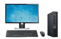 Dell Optiplex 3060 Micro Form Factor Desktop PC Bundle, 24" Display, Keyboard, Mouse, Intel i5-8500T 2.1GHz, 4GB RAM, 500GB HDD, Windows 10 Pro OS