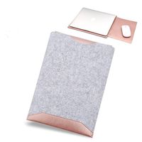 ELEOPTION Business Style Macbook Case Organizer Leather Case Laptop Cover Double Layer Carrying Case for Mac book (Macbook Air 11.6 inch, Z- Rose Gold)