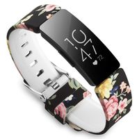 Allbingo Cute Bands Compatible with Fitbit Inspire HR & Inspire & Ace 2, Women Men Floral Print Replacement Strap Accessories Wristband Small Large for Inspire HR & Inspire